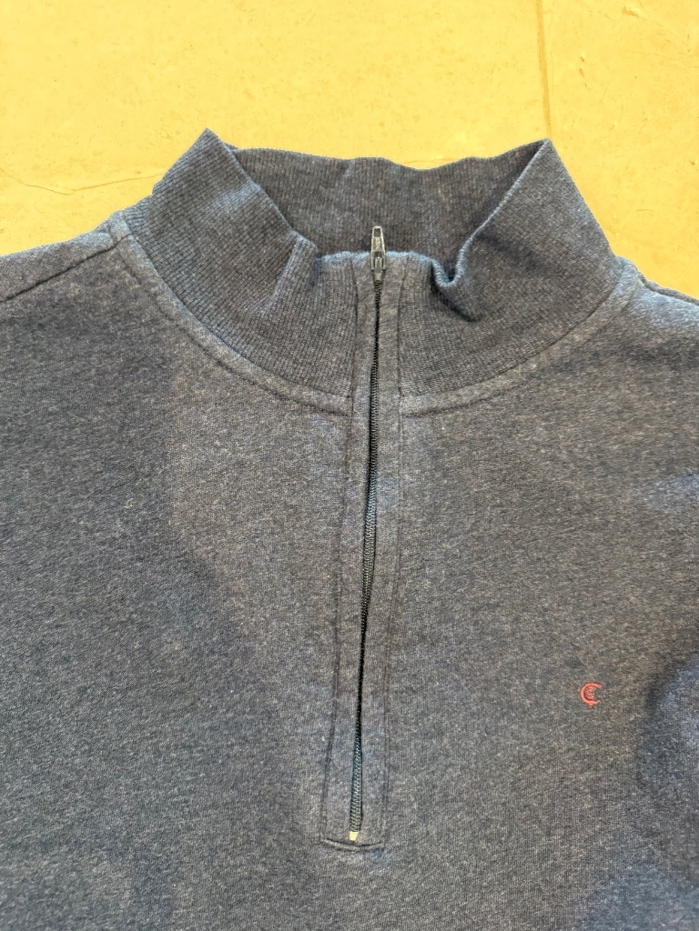 Criquet Men’s Quarter Zip Pullover Navy Blue Medium Golf Casual